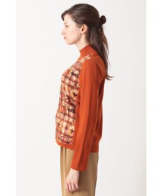DAKS リバティプリント コンビハイネックプルオーバー