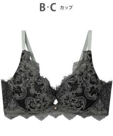 AMPHI ブラジャー 谷間メイク 脇高設計 細身え効果 Gカップまで対応 大きいサイズ 【Glama-Rich グラマリッチ 脇スッキリタイプ】ブラ BYJ603 アンフィ／ワコール