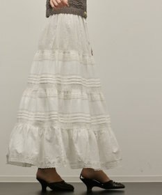 GRACE CONTINENTAL ピンタックティアードスカート