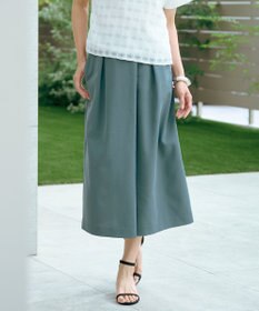 J.PRESS LADIES 【洗える】Crispyツイル クロップド パンツ ダルグリーン系