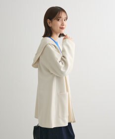 Green Parks ポンチフード付きカットカーディガン