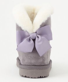 ANY KIDS フェイクムートン リボン ブーツ