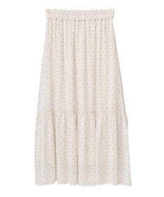 earth music&ecology ＳＥＴ２点フロッキードットブラウス＋スカート