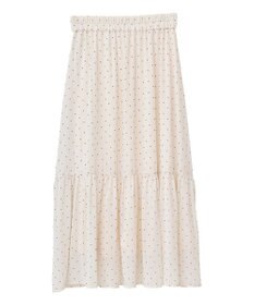 earth music&ecology ＳＥＴ２点フロッキードットブラウス＋スカート