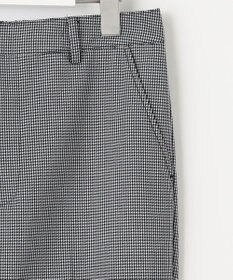 J.PRESS LADIES L 【洗える】シャークスキンハウンドトゥース テーパード パンツ