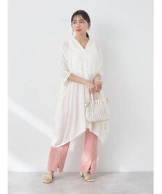 earth music&ecology レーヨンビッグシャツチュニック