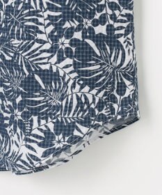 JOSEPH ABBOUD 【キングサイズ・清涼・JAPANファブリック】ビッグリーフサッカープリント 半袖シャツ