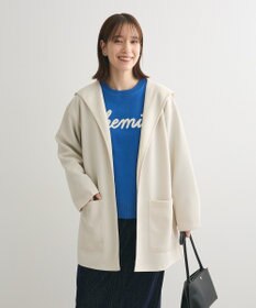 Green Parks ポンチフード付きカットカーディガン