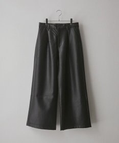 WEGO PUタックワイドトラウザー