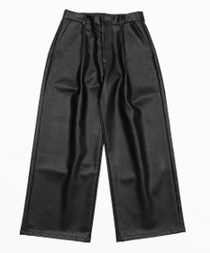 WEGO PUタックワイドトラウザー