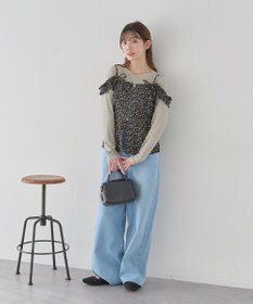 earth music&ecology フラワーペプラムビスチェ