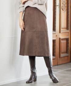 J.PRESS LADIES 【洗える】ソフィーヌスエード スカート