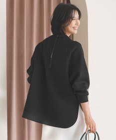 UNFILO L 【野呂佳代さん着用】BEAUTY FORM JERSEY バックZIPプルオーバー