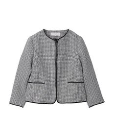 Green Parks ｅｆ－ｄｅ　ツィード風ノーカラージャケット