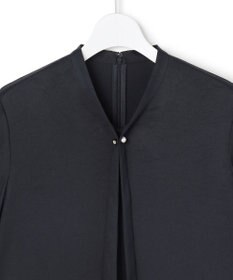 ICB 【先行予約】ストレッチシルキーツイル タイブラウス