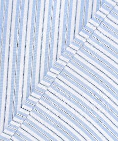 J.PRESS LADIES L 【洗える】ストライプ バンドカラー ブラウス