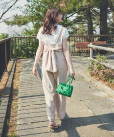 Feroux 【UVケア】スタンドネックフレンチスリーブ Tシャツ