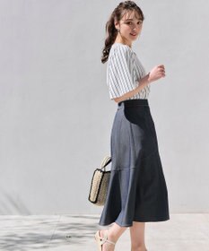 ANY SIS 【接触冷感・吸水速乾・UVケア】エアリードレープスムース フレア袖 ブラウス