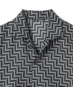 JOSEPH HOMME 【HIGH GRADE LINE】カスリシェブロンジャガード　オープンカラー半袖シャツ