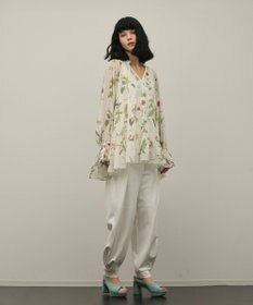 GRACE CONTINENTAL ボタニカルプリントチュニックトップ