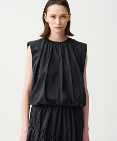 uncrave シアープルーフナイロン ギャザーブラウス