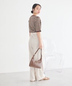 earth music&ecology ヘンリーネック半袖ニットプルオーバー