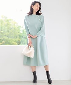 自由区 S ポリエステルホールガーメントラグランボタン ニット