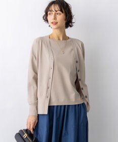 23区 S 【先行予約】レーヨンポリエステルストレッチ Vネック カーディガン