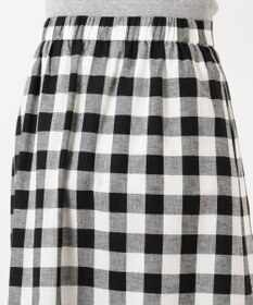 J.PRESS LADIES 【洗える】BEZコットンリネンブロックギンガム スカート