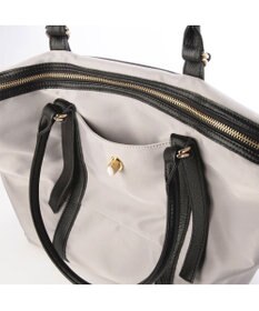 UNBILLION ペルケ perche / ナイロン×牛革かぶせジェムストーントートバッグ