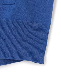 BEIGE， 【洗える】VALOIS / ジョーゼットトリム半袖カーディガン