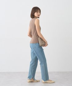 earth music&ecology ランダムリブボトルネックノースリーブニット