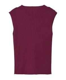 earth music&ecology ランダムリブボトルネックノースリーブニット