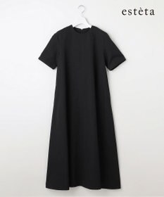 23区 【エステータ】ウールリネン 半袖フレアワンピース