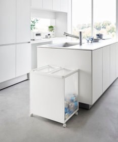 tower 目隠し分別ダストワゴン タワー 45L 2分別 ホワイト