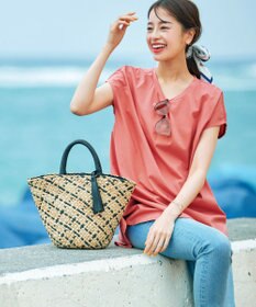 Tiaclasse L 【洗える】ボリュームフレンチカットソーチュニック