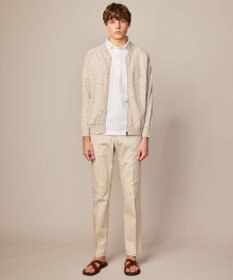 JOSEPH ABBOUD 【イタリア糸使用/清涼感/軽い/洗える】スラブギマニット ジップ ジャケット