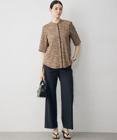 ICB 【30th ANNIVERSARY】5cityプリント バンドカラーブラウス