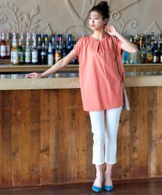 Tiaclasse L 【洗える】ボリュームフレンチカットソーチュニック