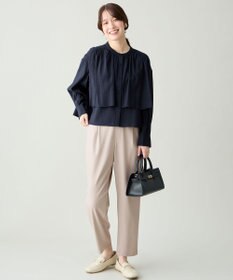 ANY L イージーケアライトストレッチテーパードパンツ