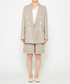 uncrave ヘリンボーン リネン ジャケット（uncrave WHITE）