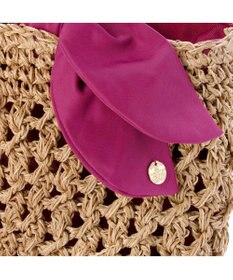 UNBILLION カシュカシュ cachecache / 下がりリボン柄編みトート