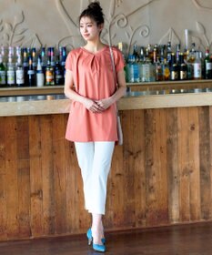 Tiaclasse L 【洗える】ボリュームフレンチカットソーチュニック