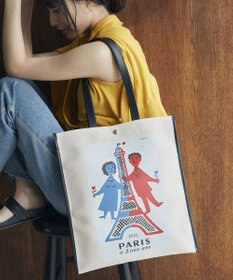 TOPKAPI 【Breath TOPKAPI】サヴィニャック × Breath TOPKAPI アート プリント フラット オーガニックキャンバス トート バッグ