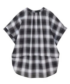 Green Parks 綿麻混フレンチスリーブスキッパーシャツ