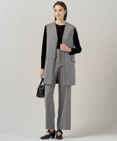 ICB 【洗える・リバーシブル着用可】T/Wツイルキルト リバーシブル パディング ジレ