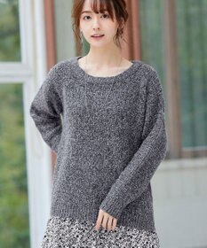 Tiaclasse 【洗える】大人可愛いワッフルニットトップス