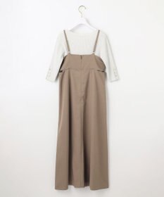 ANY SIS L 【洗える・2SET】カットデザインスタイルアップ ワンピース×ニット