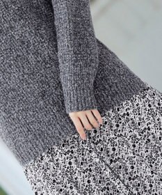 Tiaclasse 【洗える】大人可愛いワッフルニットトップス