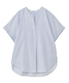 Green Parks 綿麻混フレンチスリーブスキッパーシャツ